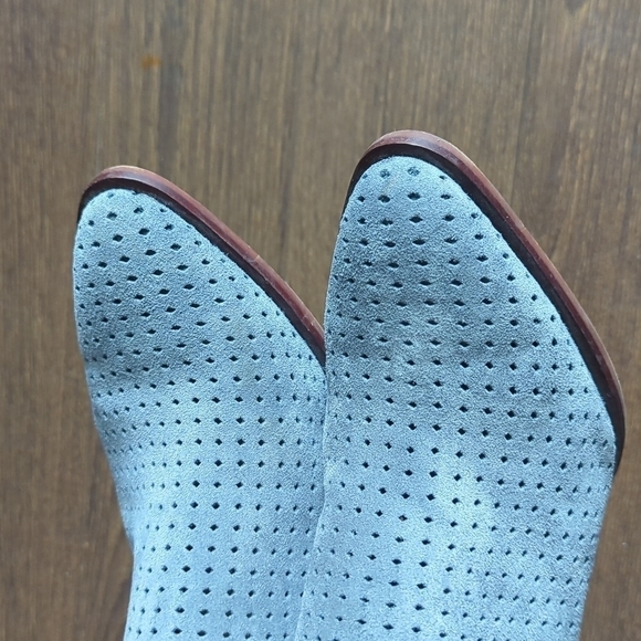 Sam Edelman Bates Perforated Suede Leather Mules/Slides - Picture 10 of 13